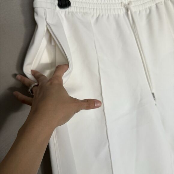 Athleta Pants Extra Large 16 Endeavor White Womens Relaxed Drawstring Lounge - Picture 3 of 7
